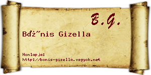 Bónis Gizella névjegykártya