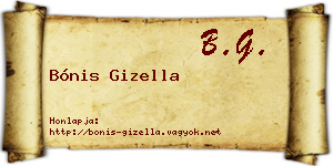 Bónis Gizella névjegykártya