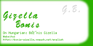 gizella bonis business card